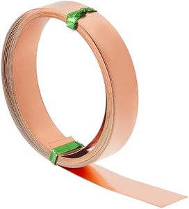 BENECREAT 9.84 Ft Flat Pure Copper Wire, 12mm Wide Craft Copper Wire 32 Gauge Jewelery Copper Wire for Earrings Bracelets DIY Jewelery Crafting, Gemstone Wrapping