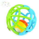 VISIONARY Colorful Soft Ball Rattle Toy for Baby, Bath Toy Made in Safe Non-Toxic, Attractive Rattle for New Born Baby, Children Toy and Infant Products Activity Center