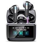 ZYHKON 48H HiFi Stereo Bluetooth Ear buds with Multifunctional Touchscreen, with ANC/ENC Noise IP7 Waterproof Bluetooth Earphones