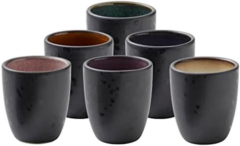 Bitz Set di 6 tazzine da caffè ed espresso, in gres, da 10 cl, lavabili in lavastoviglie