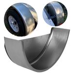 HECASA Steel Round Single Axle Trailer Fender and Fender Back Fits 14” to 15” Wheels - 32” x 9” x 15”