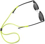 Pilotfish Glasses Strap, Silicone Sunglasses Strap for Eyewear, Adjustable Eyeglass Chain (Neon Green)