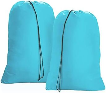 OTraki Grand Sac à Linge Sale Voyage 60x80cm Lot de 2 Sac de Rangement Cordon de Serrage Pliable Sac à Linge en Tissu Laundry Bag pour Jouets Maison Dortoir Camping Collège