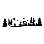 Car Automatic Decal Sticker Car Vinyl Stickers Car Side Door Sticker Car Sticker Mountain Decal Tree Forest Vinyl Graphic Kit For Camper Rv Trailer