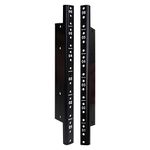 Sound Town 2-Pack 6U Steel Rack Rails, with Black Powder Coated Finish and Screws (ST-RR-06U)