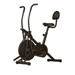 Fitkit Dual Action 2-in-1 Air Bike | Moving & Fixed Handles Exercise Cycle | Adjustable Seat & Anti-Slip Pedals | Direct Resistance | 120 kg Max Weight | 1 Year Warranty Home Use Exercise Bike