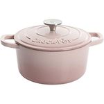 Crock-Pot Artisan Round Enameled Cast Iron Dutch Oven, 5-Quart, Blush Pink