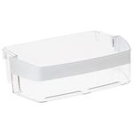 WR71X11052 Refrigerator Door Shelf Replacement - Compatible GE - Replaces AP5669350 2692216 PS6883671 - Made of White and Clear Plastic - Exact Fit for Right Side