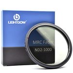 Lightdow ND Filter Adjustable Neutral Density Filter Variable ND2-ND1000 ND Lens Filter (1-10 Stops) for Camera Lens (82MM)