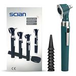 Scian Otoscope Ear Scope with Light, Ear Infection Detector, Pocket Ear Checker Kit with 3X Magnify lens & 8 Speculum Tips for Kids,Elders,Dogs,Home Use (Green)