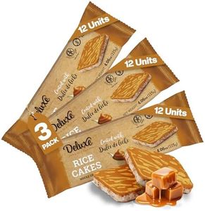 Deluxe & Bla Bla Thin and Crispy Dulce De Leche Coated Rice Cakes, Kosher Certified Dairy, Gluten Free, Nuts Free Snack (Pack of 3, dulce de leche)