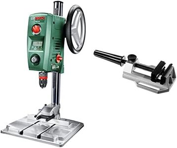 Bosch Home and Garden Bench Drill PBD 40 (710 W, Maximum Drilling Diameter in Steel/Wood) & Professional 2608030055" MS80 Machine Vice, Black/Silver, 95 x 80 x 80 mm
