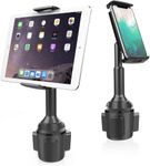 APPS2Car Tablet Holder for Car, Cup Holder Mount with Adjustable Clamp (Up to 8.3"), 10.57" Height Adjustable iPad Holder for 4.3"-11" Cell Phones & Tablets, Perfect Travel Companion