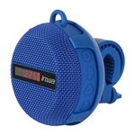 Inwa Handlebar Bluetooth Speaker for Bike and Scooter, Handlebar Mount, Enhanced Bass,10H Playtime,Riding Speed Display, IPX7 Waterproof and Shockproof Blue
