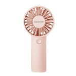 Gaiatop Mini Handheld Fan, Powerful 3 Speed Personal Portable Fan, USB Rechargeable Hand Fan Cute Small Electric Fan for Makeup Travel Camp Shopping Indoor Outdoor(Pink)