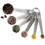 18/8 Stainless Steel Measuring Spoons Set of 6 Piece - 1/8 TSP, 1/4 TSP, 1/2 TSP, 1 TSP, 1/2 tbsp & 1 tbsp, Metal Measuring Spoons Tablespoon and Teaspoon for Measuring Liquid and Dry Ingredients…