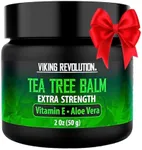 Viking Revolution Tea Tree Oil Cream - Super Balm Athletes Foot Cream - for Eczema, Jock Itch, Ringworm, Nail Treatment - Soothing Skin Moisturizer for Itchy, Scaly, Cracked Skin, 2 Ounce (Pack of 1)
