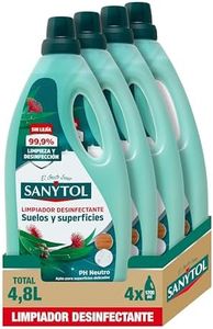 Sanytol – Botella Desinfectante Limpiahogar, Elimina Bacterias, Hongos y Virus Sin Lejía, Perfume Eucaliptus - Pack de 4 x 1.200 ML = 4,8L