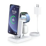NANAMI USB C Fast Charger Station for Samsung Phone Watch Earbuds, 3 in 1 Charger for Galaxy Watch Ultra/7/6/5/4, Phone Charger Stand for S26/S25/S24/S23/A06,for iPhone 15/16/17 Pro Max (30W Adapter)