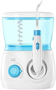 ToiletTree Products Children's Countertop Water Flosser - Dental Oral Irrigator for Kids - BPA-Free Dental Water Flosser with 600mL Capacity and Adjustable Water Pressure - Blue