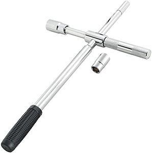 ATPEAM 23" Universal Extended Lug Wrench, 4 Way Tire Iron Nut Wrench Set with Storage Bag and Standard Sockets (17mm/19mm,21mm/23mm)