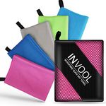 Microfibre Towel, Invool Quick Dry Towel & Beach Towels for Travel, Camping, Gym, Beach, Vacation, and Sport- Fast Drying and Absorbent(Pink)