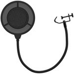 IXTECH Pop Filter For Microphone, Mic Pop Filter Mesh Isolation Shield Compatible With Blue Yeti And Any Other Mic, Dual Layered microphone pop filter shield with Flexible 360° Gooseneck Clip