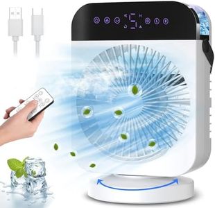 Portable Air Conditioner, 4 Wind Speed Mini Ac Fan with 2 Cooling Spray, Screen Touch Control,Oscillating/Timer/Night Light, Personal Evaporative Air Cooler for Bedroom Home Office Study Desk