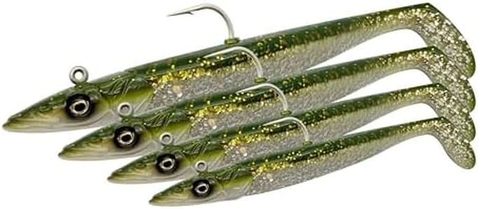 Savage Gear Sandeel V2 – Super Realistic Sandeel Imitation with Lively Kicking Action, Darting Jig Head, Ideal for Predator Fish in Saltwater, Pike, Bass & Zander Blue Pearl Silver 12 cm