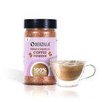 Bevzilla Instant Coffee Powder (French Vanilla Flavour) - 75 Grams | Premium Arabica Beans | Hot & Cold Coffee | Makes 40 Cups | Strong Coffee | Flavoured Coffee| Glass Jar