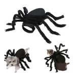 Ryfpdml Halloween Spider Costume for Dog Cat, Halloween Dog Costume Pet Costume Halloween Decorations Spider Decor Adjustable Spider Costumes for Small Medium Dogs Cat Figurines Statues(A)