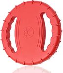 Red Dog Frisbee Dog Tugger Toy Indestructible Dog Flying Disc for Small and Medium Dogs