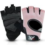 BEAST RAGE Weight Lifting Gloves for men and women, Gym Gloves for Crossfit.Breathable,Non-Slip Silicon padded palm Protection workout gloves for weightlifting, Cycling,Strength training (PINK, S)