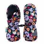 Jan & Jul Soil Repellent Rain Mittens for Girls (Flowers, S: 2-4Y)