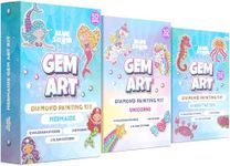 Blue Squid Diamond Art Kits for Kids – Easy DIY 5D Gem Art Diamond Painting Kits for Keychain, Stickers, Sun Catchers - Arts & Crafts Kit for Kids, Girls, Boys Ages 6 7 8 9 10 11 12