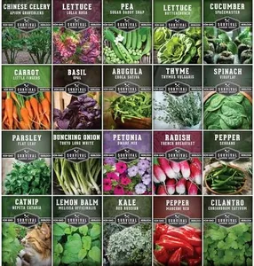 Indoor Garden Vegetables Hydroponic Apartment Garden - Non-GMO Heirloom Vegetable Varieties for Small-Space Patio Garden - Hydroponics-Friendly - Plant Indoors or Outdoors - Survival Garden Seeds