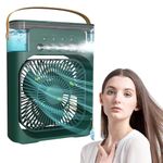 Drumstone (๐๐+๐ ๐ฌ๐ฒ๐ฎ๐ฟ๐ Warranty) Pro Personal Air Cooler, Portable Air Conditioner Fan, Mini Evaporative Cooler with 7 Colors LED Light, 1/2/3 H Timer, 3 Wind Speeds and 3 Spray Modes (MULTI)