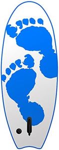 Two Bare Feet 47" (119cm) XPE Slick Mini Surfboard Bodyboard Funboard with Single Fin (Blue Surf Crew)