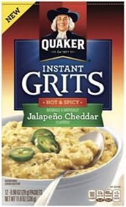 Quaker Grits Jalapeno Cheddar, Hot & Spicy 11.8 Ounce (2 Pack)