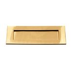 Victorian Solid Brass Traditional Sprung 10" or 12" Letter Postal Knocker Plate - Polished Brass (10" x 3" Letter Plate)