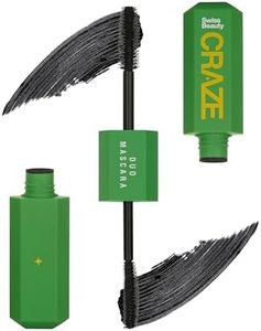 Swiss beauty Craze Duo Mascara | 2-in-1 Lengthening and Volumizing Mascara with non clumping and non flaking finish | Smudgeproof and waterproof | Black, 20ml