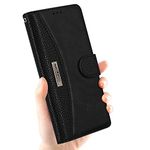 D-Kandy Professional Protector Thin Leather Flip Wallet Case Stand with Magnetic Closure & Card Holder Cover for Apple iPhone 6 Plus & 6S+ - Black