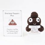 HBJSP New Job Gifts for Women, Positive Affirmation Gifts, New Job Funny Gifts, Good Luck Gifts, Funny Leaving Gifts, Pocket Hug Positive Gifts Encourage Gift for Birthday Christmas Decoration (Poo)