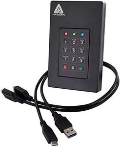 Apricorn 2TB Aegis Fortress L3- FIPS Level 3 Validated USB 3.0 Hardware Encrypted Portable Drive (AFL3-2TB), Black