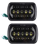 SXMA 5x7 6x7 Inch Sealed Beam LED Work Light LED Headlights with DRL for Jee p Wrangler Cherokee XJ (1 Pair)