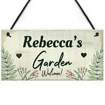 RED OCEAN Personalised Garden Sign Any Name Pretty Summer House Plaques Garden Shed Sign Gift
