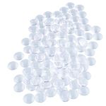 HAUTOCO 120 Pieces Transparent Glass Dome Cabochons Round Cabochons Tiles, Non-calibrated Round 1 inch/25mm for Craft Cameo Pendants Photo Jewelry Necklaces