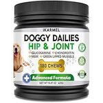 iKarmel Joint Supplements for Dogs | Hip and Joint Care | with Glucosamine, Chondroitin, and Green-Lipped Mussels | Puppy to Senior Dog Treats for Stiff Joints (180 Chews)