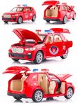 VARIYA ENTERPRISE® 1:32 BMW X5 Toy Car Metal Pull Back Diecast Car with Openable Door and Sound Light, Gifts Toys for Kids【 RED 】