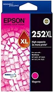 Epson EPC13T253392 252XL High Capacity Durabrite Ultra Ink Cartridge for W/Force Pro WF-3620 3640 7610 7620, Magenta